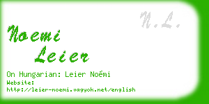 noemi leier business card
