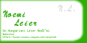 noemi leier business card